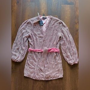 NWT RETROFETE Gabrielle Sequin Robe Mini Dress SIZE LARGE